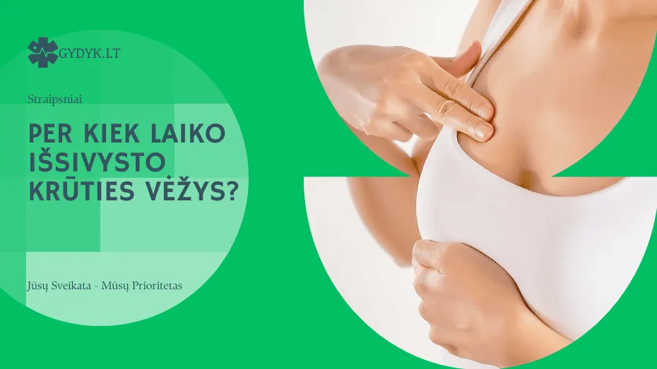 Per kiek laiko išsivysto krūties vėžys