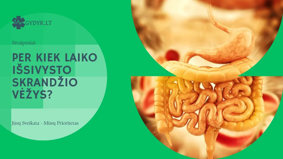 Per kiek laiko išsivysto skrandžio vėžys