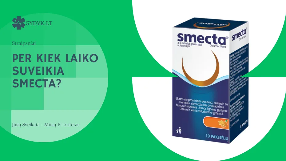 Per kiek laiko suveikia Smecta