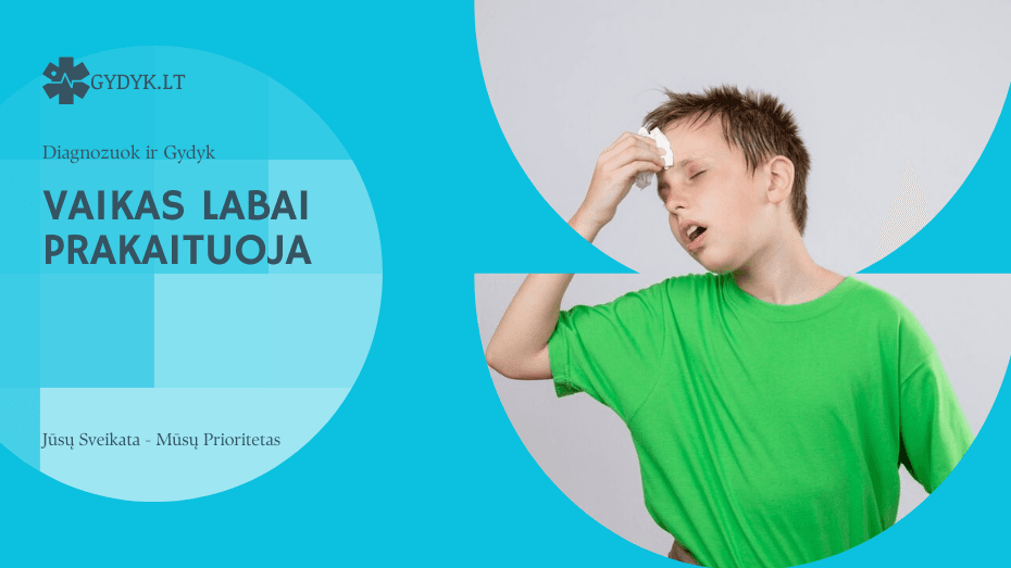 Vaikas labai prakaituoja