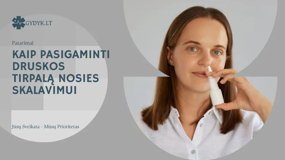 Kaip pasigaminti druskos tirpalą nosies skalavimui