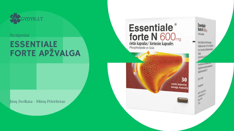 Essentiale Forte apžvalga: vartojimas, šalutinis poveikis ir atsiliepimai Essentiale forte apžvalga