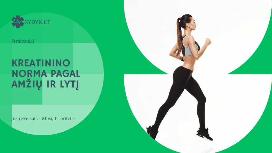 Kreatinino norma: kokie yra normalūs rodikliai pagal amžių ir lytį