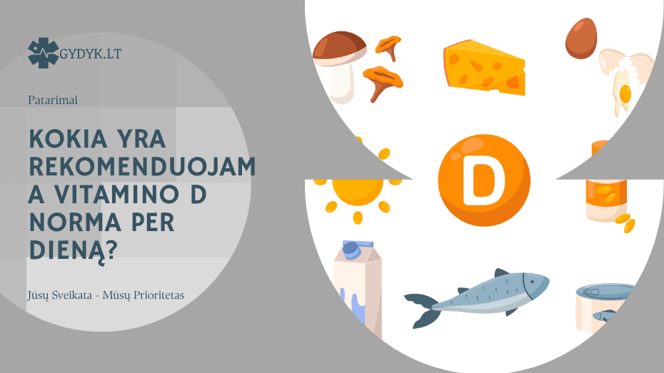 Kokia yra rekomenduojama vitamino D norma per dieną