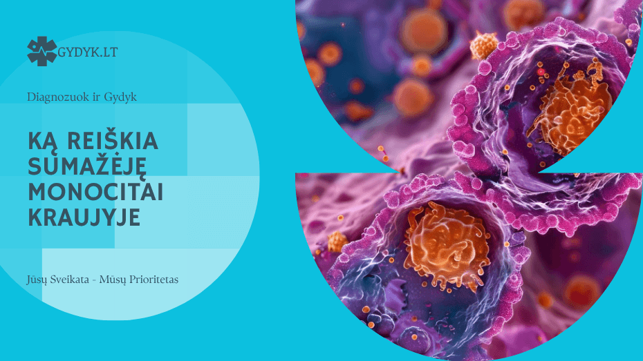 ką reiškia sumažėję monocitai kraujyje