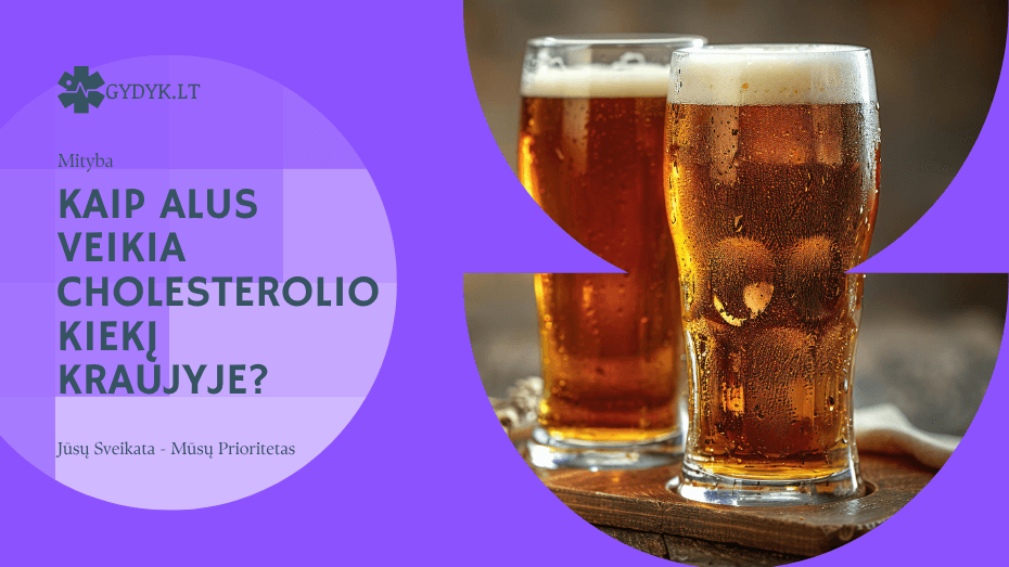 Kaip alus veikia cholesterolio kiekį kraujyje?