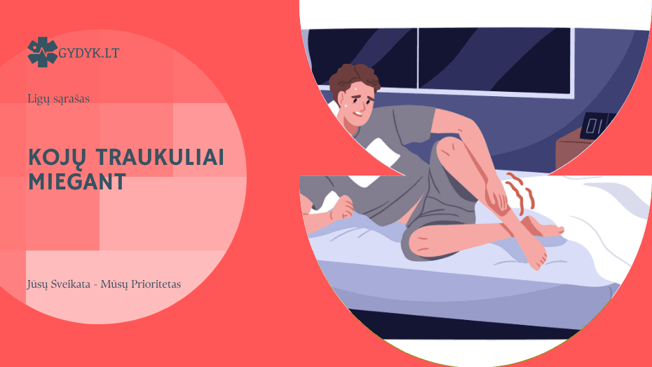 kojų Traukuliai miegant