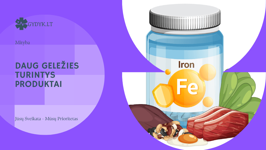 Daug geležies turintys produktai, kurie padeda greitai pakelti geležies kiekį