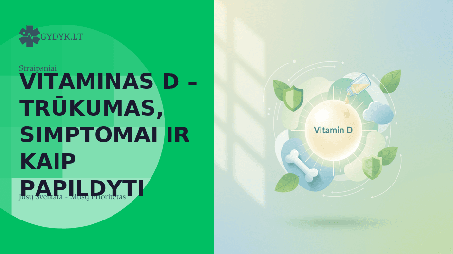 Vitaminas D – trūkumas, simptomai ir kaip papildyti