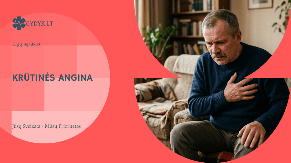 Krūtinės angina: kas tai, kokie simptomai ir kada būtina skubi pagalba?