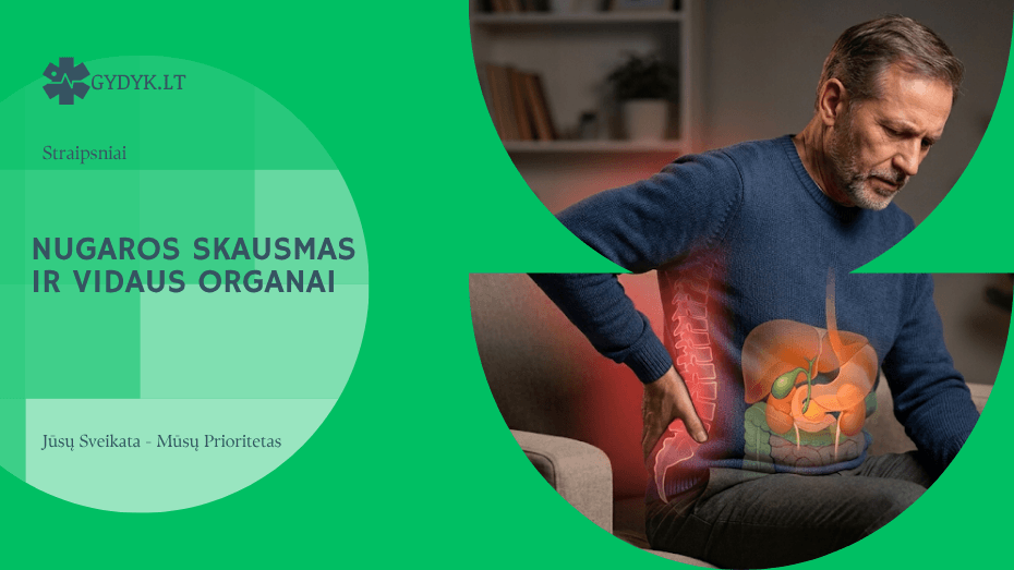 Nugaros skausmas ir vidaus organai: kaip atskirti?