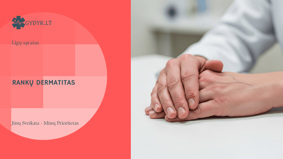 Iliustracija: Dermatitas ant rankų, kojų ir kūno