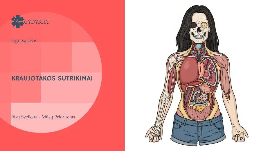 Iliustracija: Kraujotakos sutrikimai kakle, ausyje ir žarnyne
