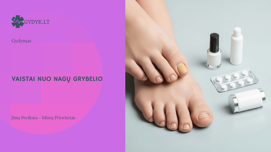 Iliustracija: Vaistai nuo nagų grybelio: tabletės, lakai ir kitos priemonės