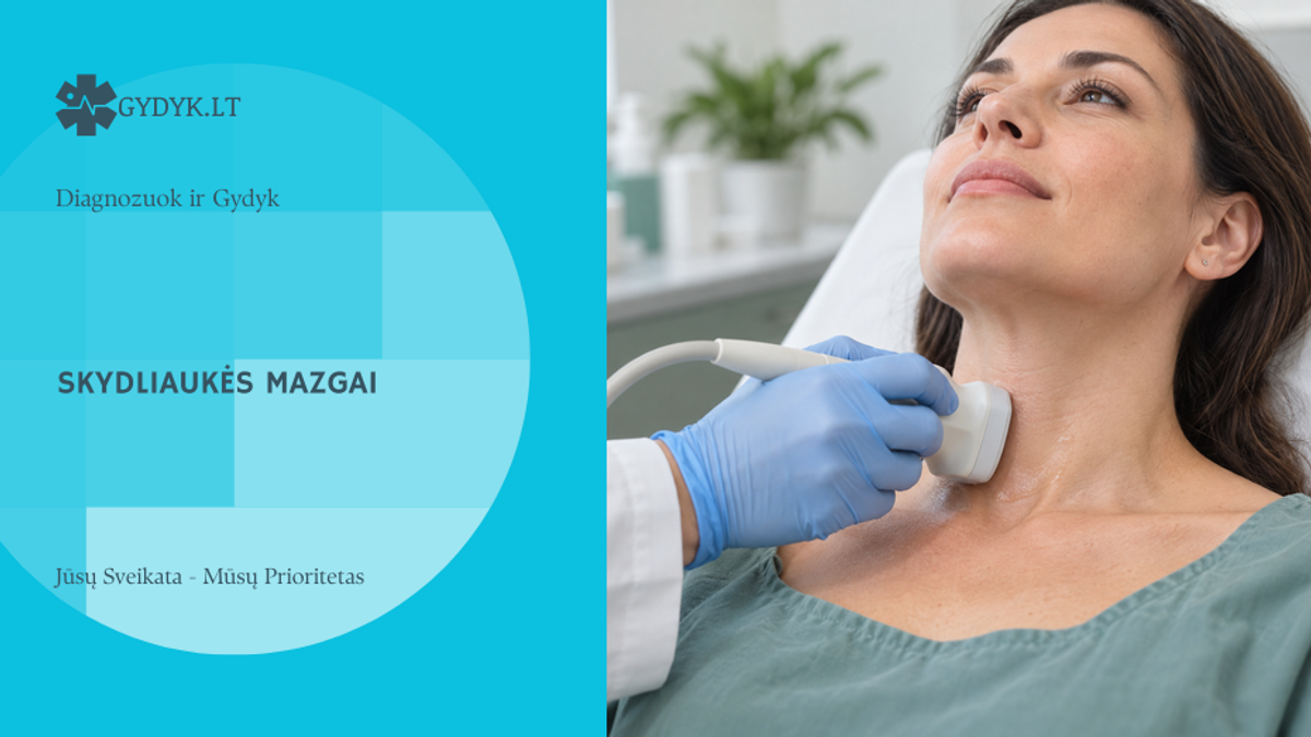 Skydliaukės ultragarso tyrimo iliustracija gydyk.lt Diagnozuok ir gydyk šablone